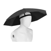 69CM UV Protection Umbrella Hat Hands-Free Sun Blocking Umbrella Hat with Elastic Headband Waterproof Kids Adults Outdoor Fishing Folding Umbrella ...