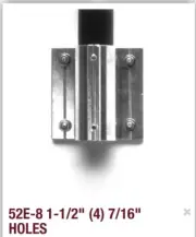 (5) Hollaender Speed-Rail 52E-8 1-1/2" (1.9" OD) Square Wall Mount Flange+Gasket
