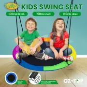 Tree Swing Seat Chair Set Outsides Garden Camping 2 Sides Disc Straps