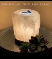 Scentsy White Himalayan Salt Rock Lamp with Wax Melt Warmer NEW IN THE BOX