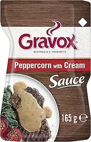 Gravox Peppercorn with Cream Sauce Pouch Liquid Pouch for Gravy and Liquid Stock Instant Sauce 165g