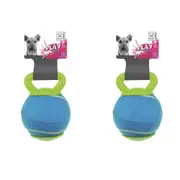 2x M-Pets 18cm Baggy Ball Dog/Puppy Pet Interactive Teaser Exercise Teething Toy