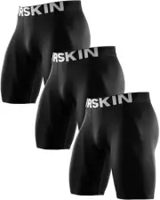 Men's 3 Pack Compression Shorts Pants Tights Athletic Sports Running Active B...