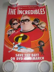 The Incredibles On DVD Poster - Europe UK - 23" Unused