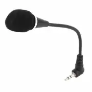 Black Flexible Gooseneck 3.5mm Skype Laptop Notebook Microphone 17cm Length