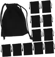 Alipis 50pcs Black Velvet Drawstring Pouches for Jewelry and Dice Storage Soft Cloth present Bags with Drawstring Closure for Organizing Essentials