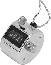 Respicefinem Hand Clicker Counter with 4 Digit Clear Lettering Accurate Counter Clicker Featuring Metal Shell Ideal for Row People Goods Inventory and Various Data Statistics