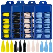 Long Stiletto Nails Full Cover Pointys Fake False Nails Artificial Fingernails