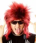 1980s Spiky Mullet Wig Red Punk Ziggy Stardust By Allaura