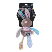 Paws & Claws Patchy Pals Plush Rope Rabbit Pet Dog Toy Rope 32x17x6cm
