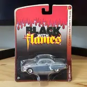 Johnny Lightning 1950 Oldsmobile Super 88 Black with Flames Diecast 1:64