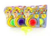 [Retail packed] Fuzzy Magic Twisty Worm on a String Kids Wiggling Trick Toy