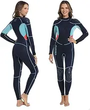 XUKER Wetsuit Men Women 3mm, Neoprene Wet Suits Front Zip Full Body Long Sleeve Diving Suit in Cold Water for Water Sports