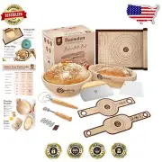 Handmade Rattan Banneton Set: 9" Round & 10" Oval for Perfect Sourdough Loaves
