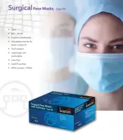 Bastion Surgical Face Mask Type IIR Blue Earloops - 50pk