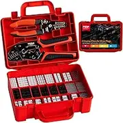 PEBA JST Crimping Tool, Ratcheting Crimper for Micro Connector Pin with 24 styles JST-SM/JST-XH/JST-PH 2.0mm Connector Kit, AWG32-20 Crimping Pliers for JST Series,Dupont, Molex,KF2510 Connectors