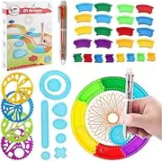 Spiral Drawing Ruler Template Set, Original Spiral Drawing Tool Spiral Stencil Drawing Rulers Art Craft Toys Painting Tool for Adults Stationery Supply