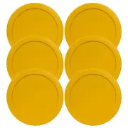 Pyrex 7201-PC 4 Cup Round Butter Yellow Storage Lid 6PK New for 4 Cup Glass Bowl