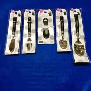 Daiso MEOW Kitchen Set of 5 Spoon Teaspoon Icecreamspoon Cakefork Butterknife