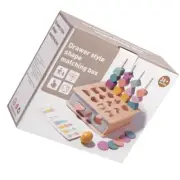 Wooden Bead Stacking and Sorting Game Block Toy for Early Childhood Development