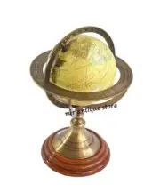 Antique brass Vintage Globe Table Top , 10'' World Map Globe Office, Home, Deco