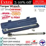 Kincrome 1/2" Drive Micrometer Car Torque Wrench Triple Scale Hand Tool MTW150F