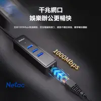 在飛比找momo購物網優惠-【Netac】WF12 USB3.0 轉 RJ45千兆網路+