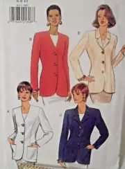 Butterick #4013 Pattern-sizes 6-8-10 MS/MPJacket w/ Assorted variations-New/FF
