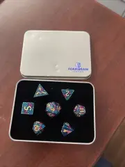 Foam Brain Games Dragon Scale : Lagoon Metal RPG Dice Set