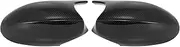 X AUTOHAUX Pair Exterior Rear View Mirror Housing Door Wing Mirror Cover Cap Carbon Fiber Pattern for BMW 3 Series E90 2006-2008