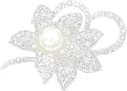 [LIFKOME] 1PC Silver Rhinestone Flower Shoe Clip Buckles for Women Elegant Wedding Accessory Versatile Design for Flats Boots Sandals Pumps Instant Shoe Decoration with Impeccable