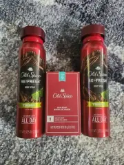 2x Old Spice Re Fresh Body Spray - 3.7oz Each ( Free Soap Bar ) UK Version