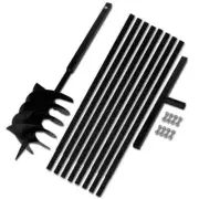Ground Drill with Handle 200mm Extension Tube Hole Digger Auger Bits 9M Steel