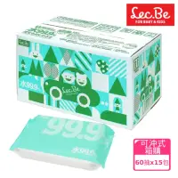 在飛比找momo購物網優惠-【LEC】純水99.9%可沖式濕紙巾(箱購60抽X15包)
