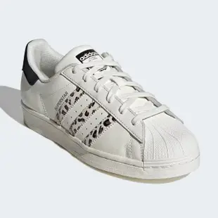 【adidas 愛迪達】Superstar Originals 女鞋 米白色 貝殼 豹紋 運動 休閒鞋 IF7615