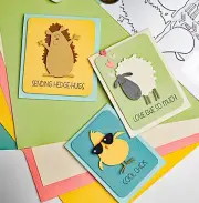 Sizzix Thinlits Crazy Creatures 6pk w 3pk Stamps #666103 Retail $19.99 P. Hughes