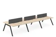 DD Vista Double Sided Workstation For 6 Person with Sonic Screen