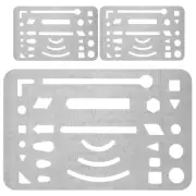 3 Pcs Erasing Template Drawing Erasing Template Steel Erasing Stencils