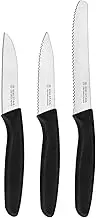 Black Paring Knife & Tomato & Table Knife Set 6P