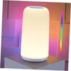 Touch Bedside Table Lamp, [Sleek Design & RGB Mode] 3 Way Dimmable Small White
