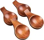 Mikinona 4Pcs Wooden Soy Sauce Holders Dual Use Wooden Saucer Chopstick Rest Decorative Home Accessory for Dipping Sauces Snacks and Fruit Salad Dressings