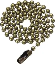 [uxcell] Stainless Steel Ball Chain 2.4mm 11.8" Length Round Bead Necklace Dog Tag Pull Chains with Connectors Clasps for Men Women Jewelry Making Bracelets Keychain, Bronze