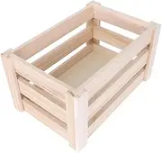 KALLORY Box Creative Crate Solid Wooden Storage Box for Home Organization Retro Rustic Design Capacity Basket for Sundries Kitchen Supplies Clothes and More