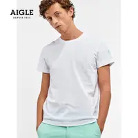 在飛比找momo購物網優惠-【AIGLE】男 抗UV抗菌短袖T恤(AG-1P124A13