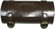 Vintage Brown Leather Tool Bag Roll With Vincent Logo Engraving Customized