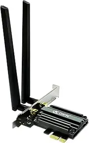 WiFi 7 PCIE Card 9.3Gbps 802.11BE WiFi 6E Card with Bluetooth 5.4 Tri-Band 4K QAM 320MHz WiFi 7 BE200 Inside Wireless Network Adapter for PC Desktop Supports Windows 10/11 64bit