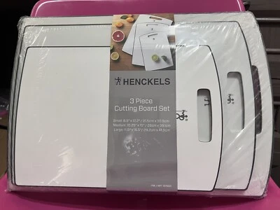 Henckels 3-pc Plastic Cutting Board Set - Grey