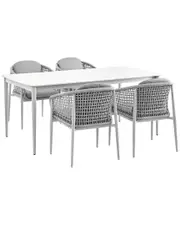 Armen Living Rhodes Outdoor Patio 5pc Dining Set