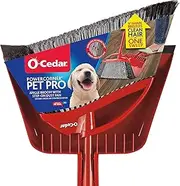 [O-Cedar] Pet Pro Broom with Step-On Dustpan | Remove 99% with One Sweep | Dustpan Removes 3 Times More Pet Hair | Quiet Cleaning Tool for Cat and Dog Owners