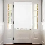 sourcing map Blackout Door Curtains, French Side Door Window Curtain for Privacy, Glass Patio Front Doors Sidelight Tie Up Shade, Beige, 26" x 49", 1 Panel